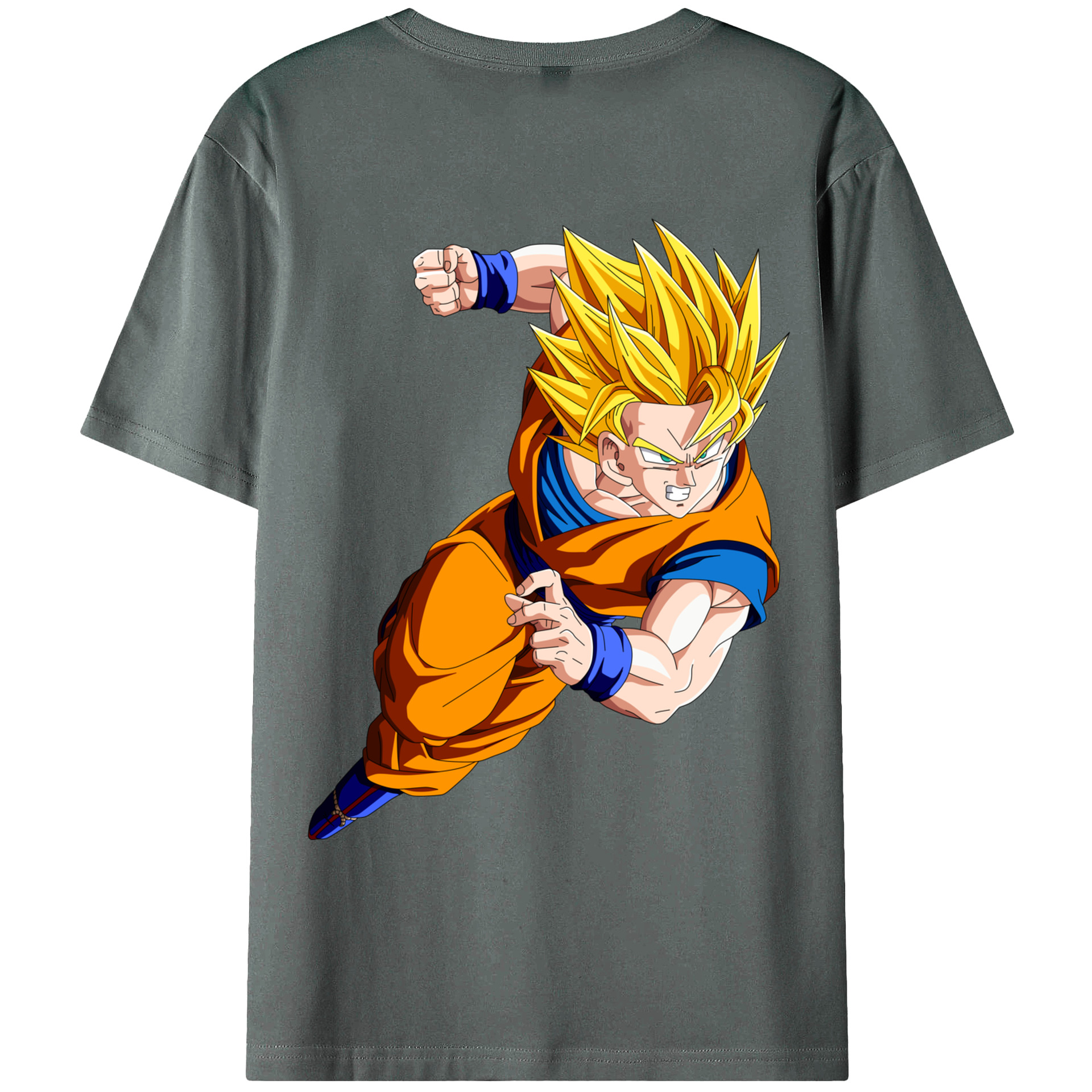 （画像用） ドラゴンボール 孫悟空（そん ごくう）Son Goku カカロット DRAGON BALL Kakarotto 綿100％ メンズ半袖Tシャツ（バックプリント） 通気性